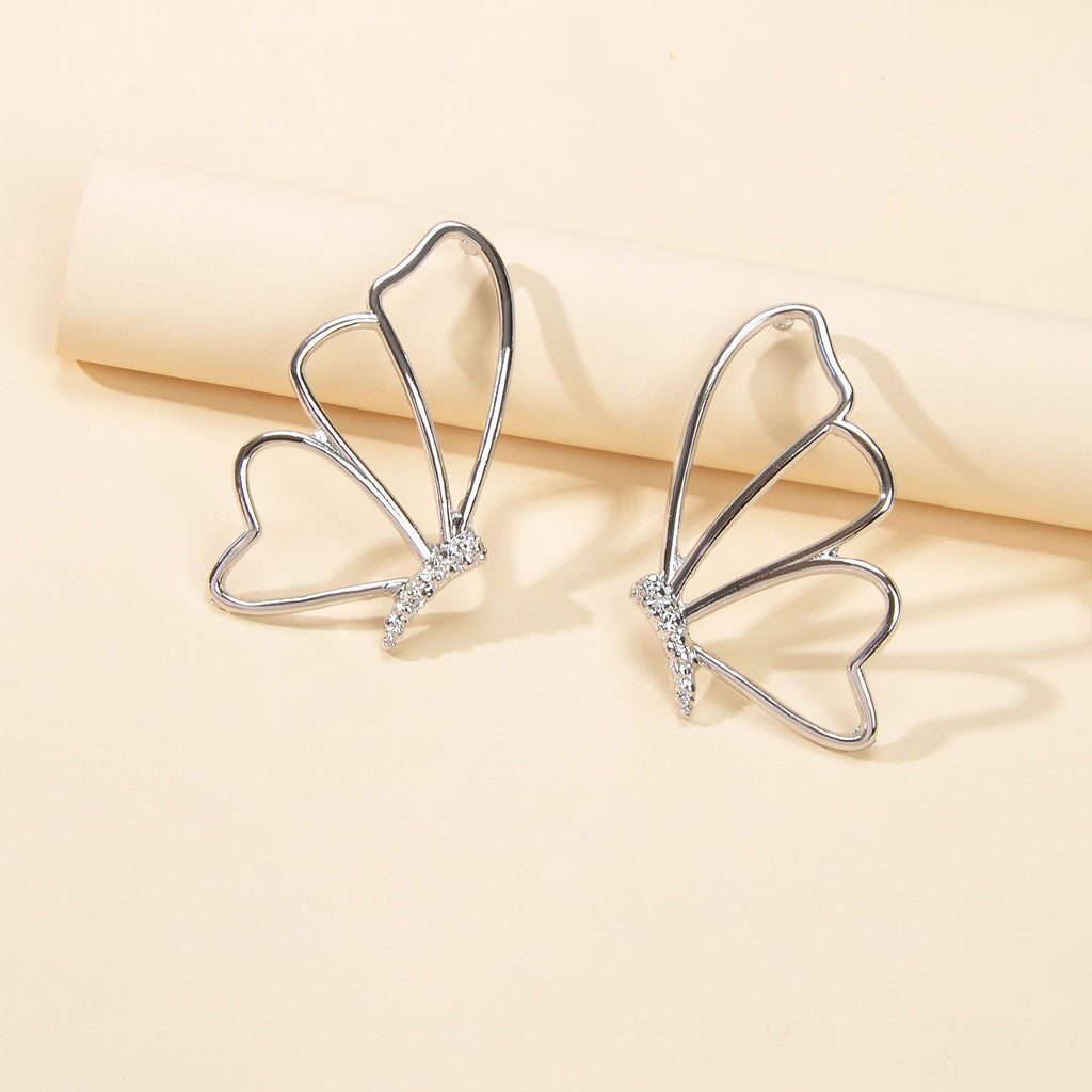 Boucles d'Oreilles Papillon Argent — Bijou Minimaliste Femme