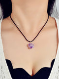 Collier Charme Améthyste Naturelle — Bijou Cristal Femme