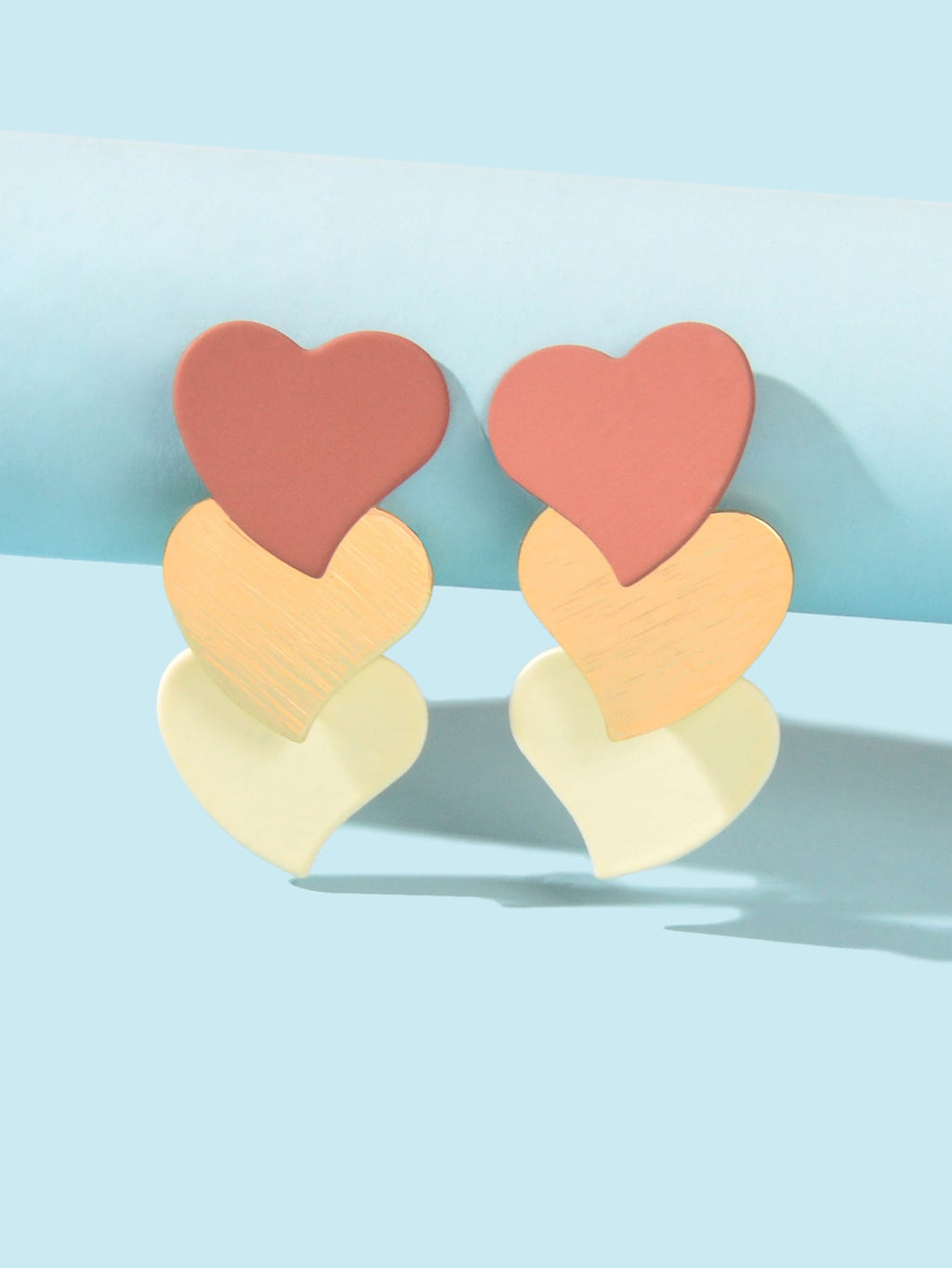 Boucles d'Oreilles Cœur Multicolores — Cadeau Femme