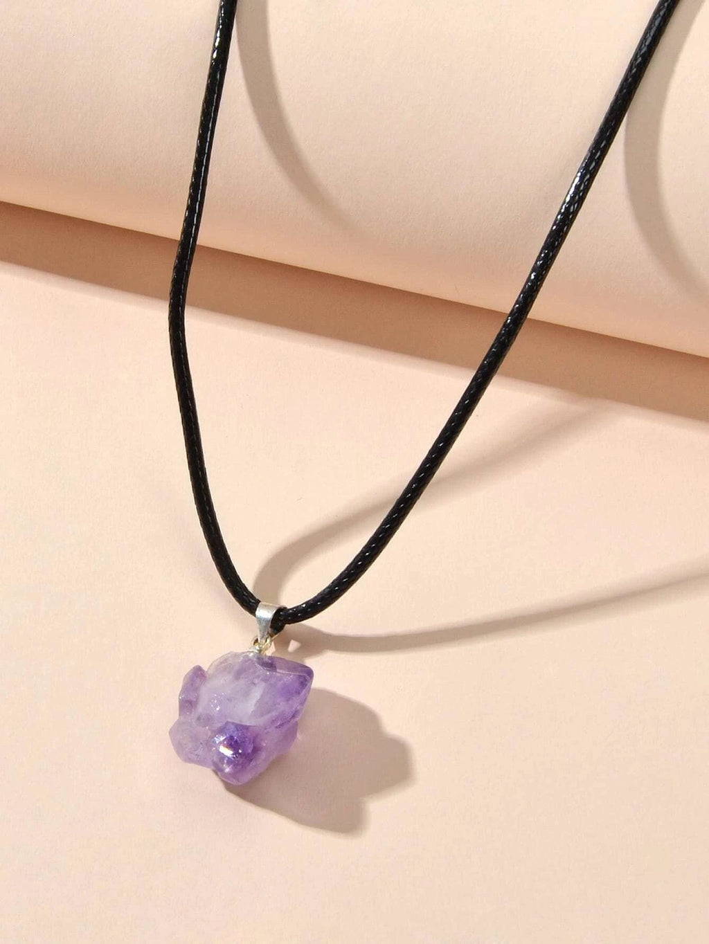 Collier Charme Améthyste Naturelle — Bijou Cristal Femme