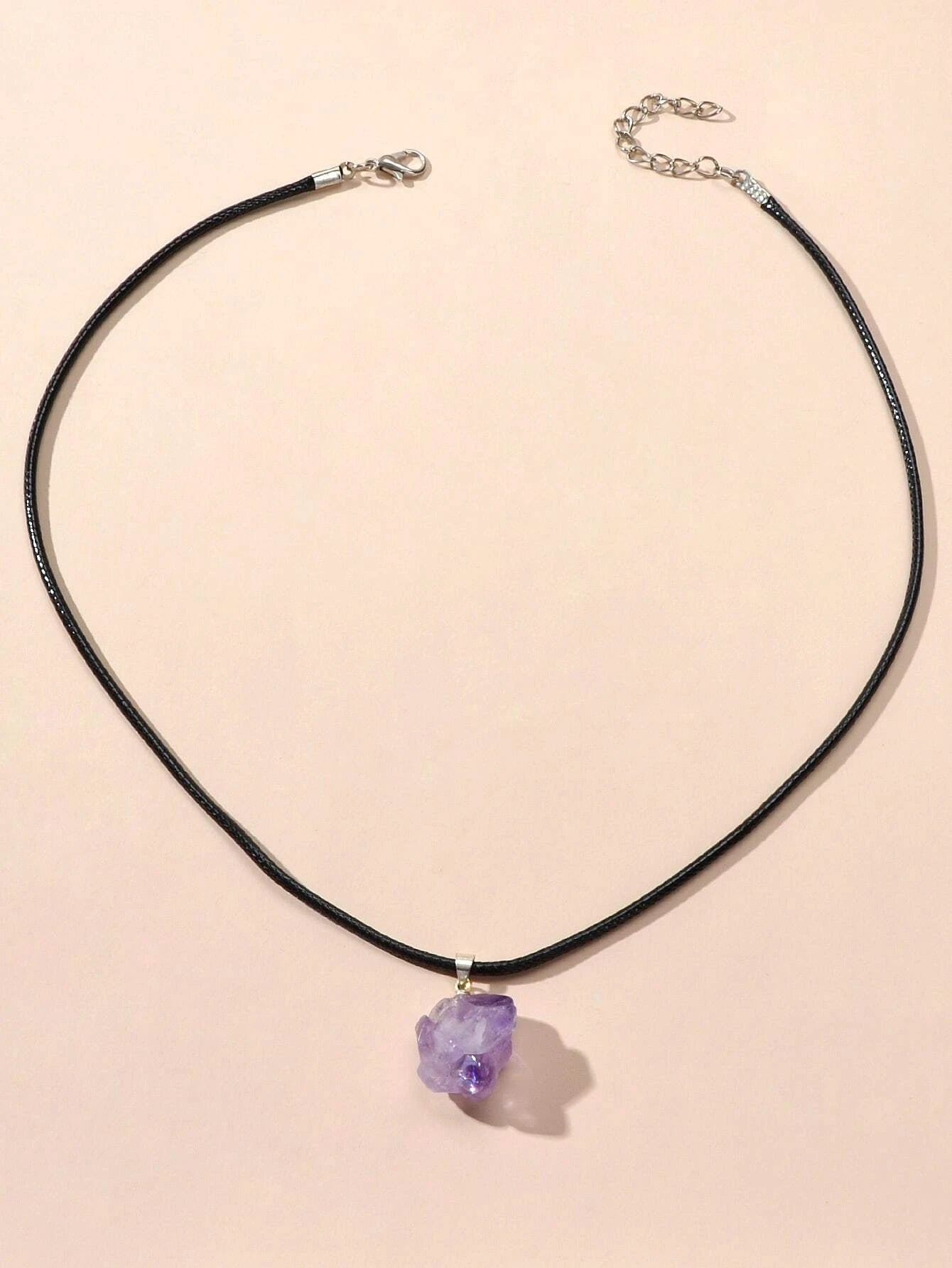 Collier Charme Améthyste Naturelle — Bijou Cristal Femme
