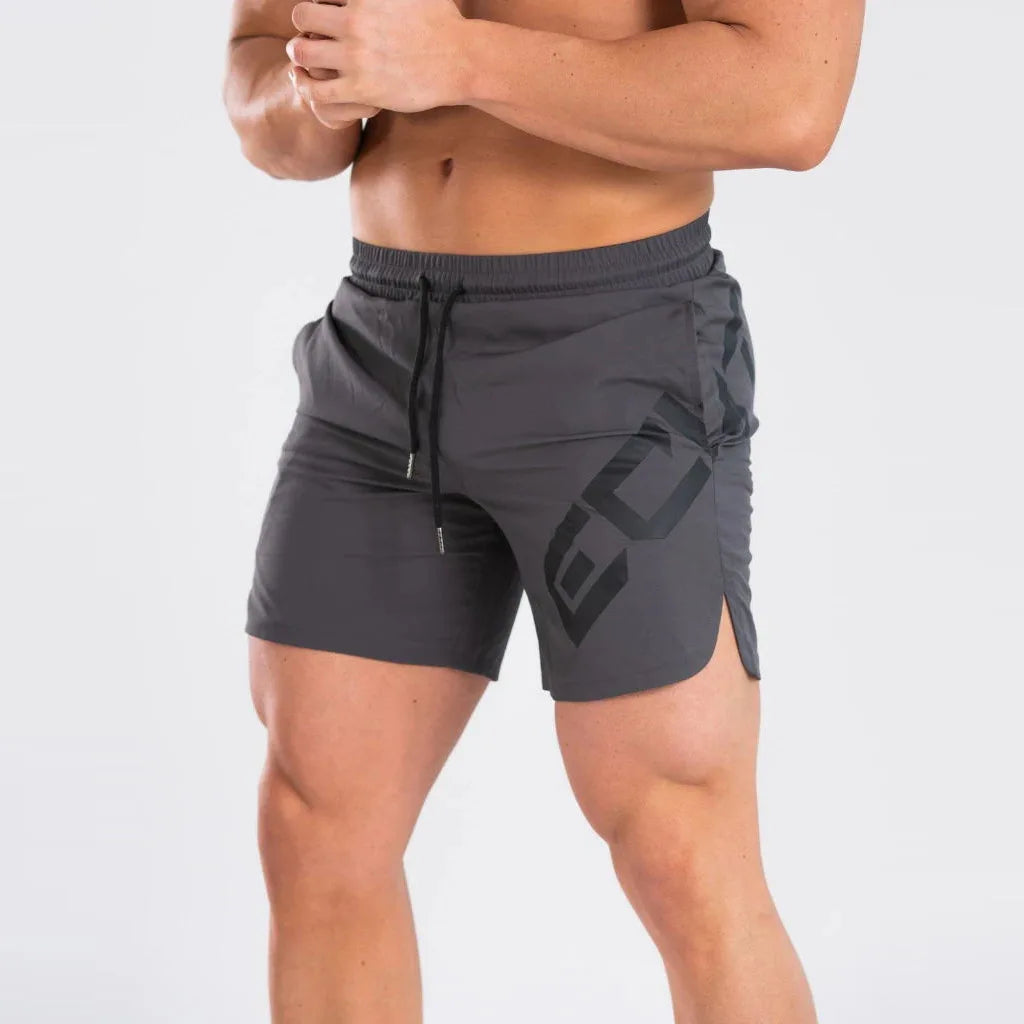 Short Homme Casual – Imprimé Lettre, Séchage Rapide