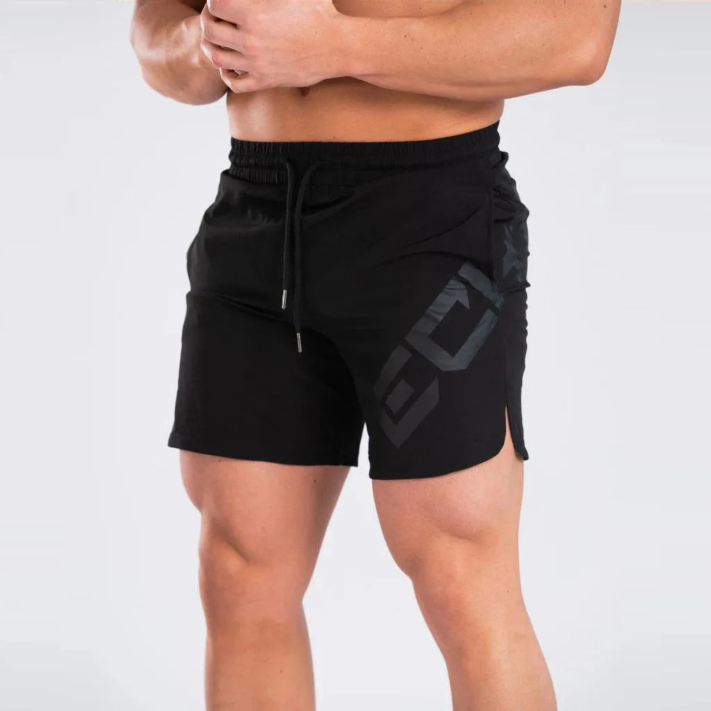 Short Homme Casual – Imprimé Lettre, Séchage Rapide