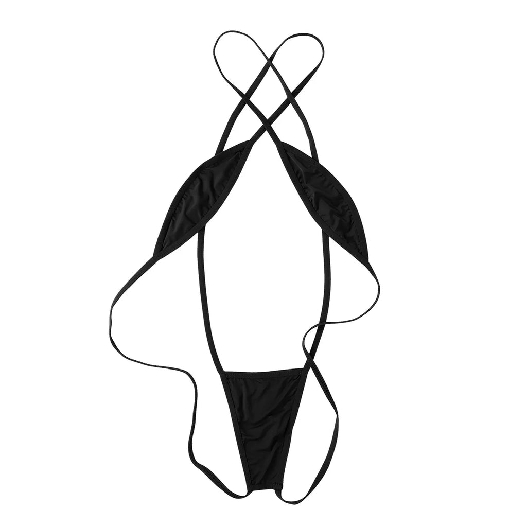 Mini Micro Bikini Tanga — Maillot Dos Nu Croisé Femme