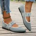 Ballerines Tricotées Color Block Femme — Loafers Casual Bout Pointu