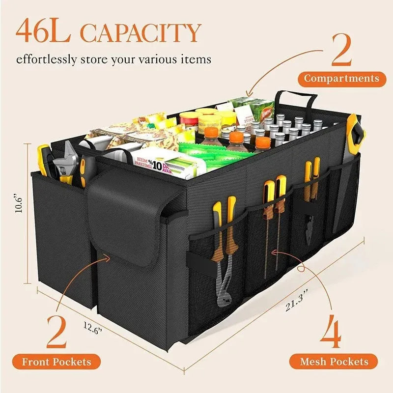 Boîte de Rangement Pliable pour Coffre de Voiture — Grande Capacité