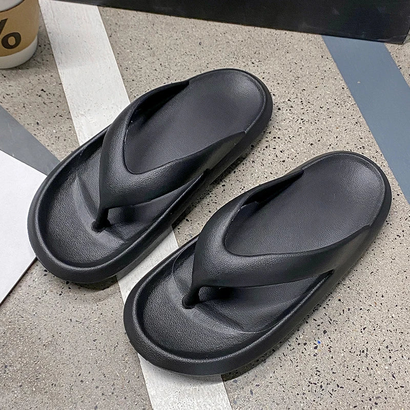 Tongs Semelle Épaisse Couple – Sandales Plage & Salle de Bain Antidérapantes