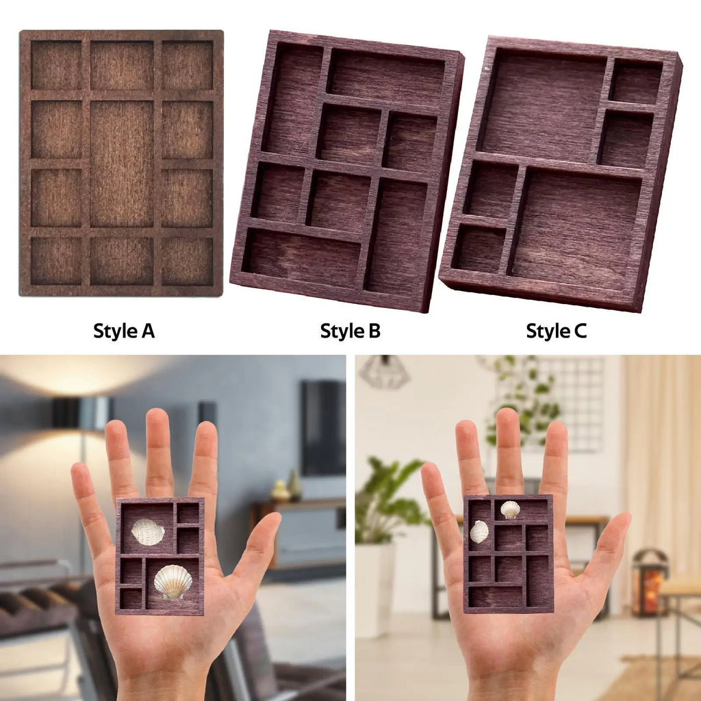 Mini Étagère à Bijoux Portable en Bois – Rangement Colliers, Bagues & Accessoires