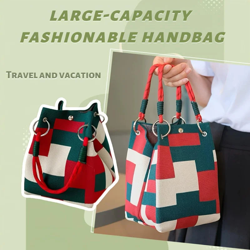 Sac Seau Sequins & Carreaux Bicolore — Sac À Main Léger Femme Bandoulière Amovible
