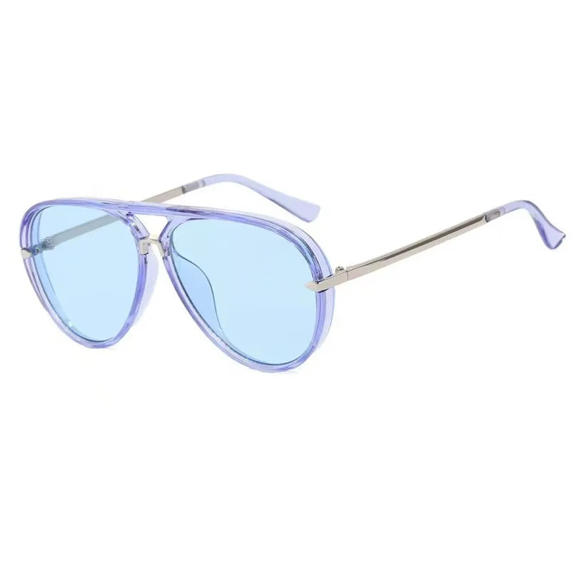 Lunettes de Soleil Aviateur Oversize — UV400, Style Influenceur, 17 Coloris Fluo & Tendance