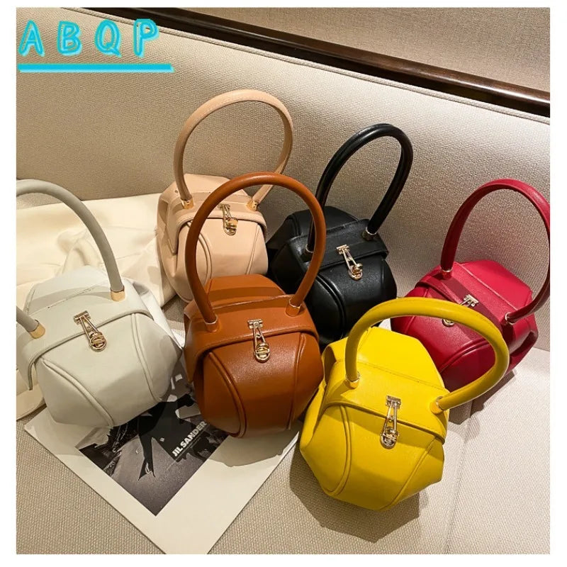 Sac Seau PU Couleur Unie Rétro — Sac À Main & Bandoulière Femme Tendance