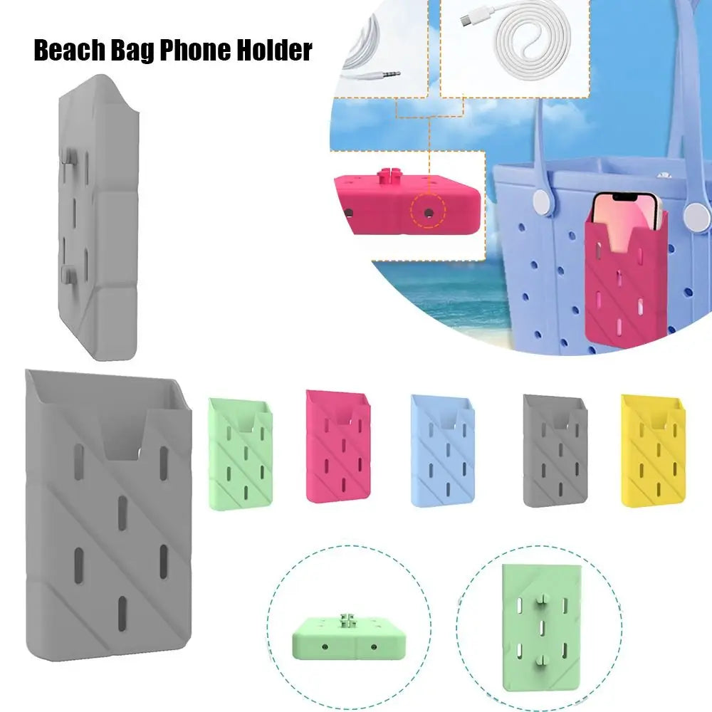 Crochet Support Téléphone Silicone pour Sac de Plage — Camping, Randonnée, Piscine