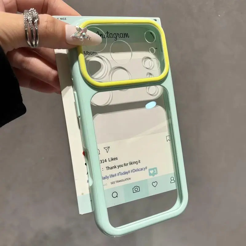 Coque Transparente Candy Color Contrastes — Ultra-Slim Antichoc iPhone 11 à 17 Pro Max