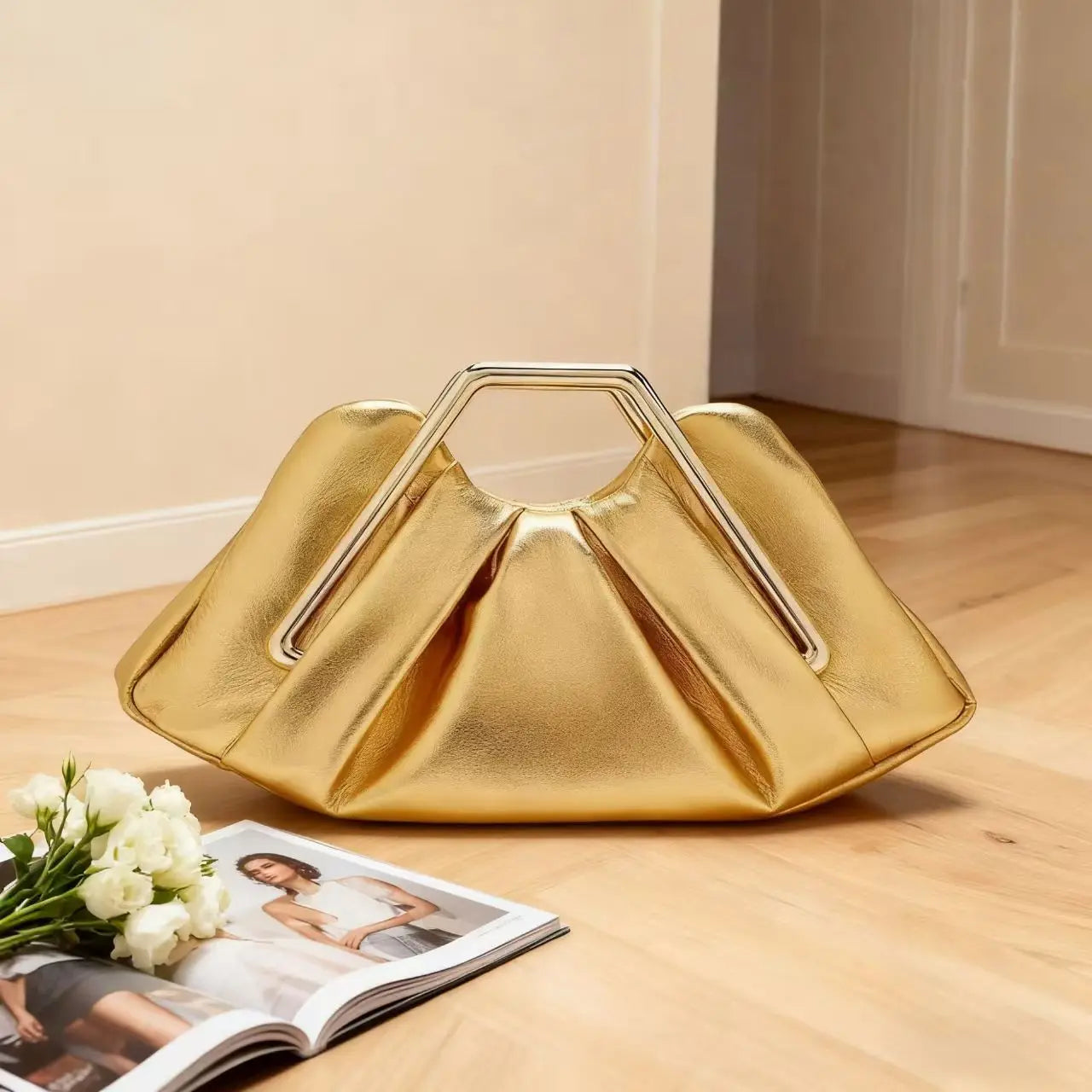 Sac Cloud Cuir Souple Marron — Sac Hobo Crossbody Luxe Femme