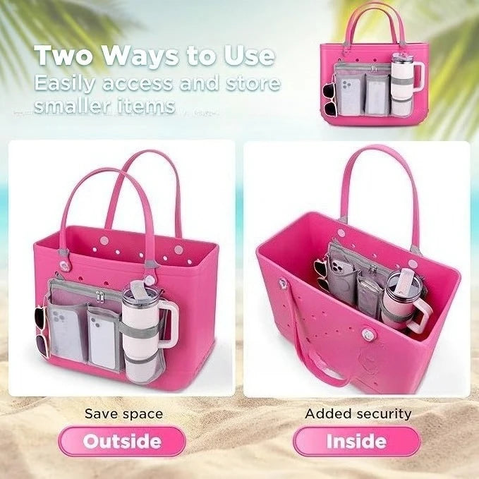 Organiseur Filet Universel pour Grand Sac — Insert de Rangement Plage, Voyage & Sac à Langer