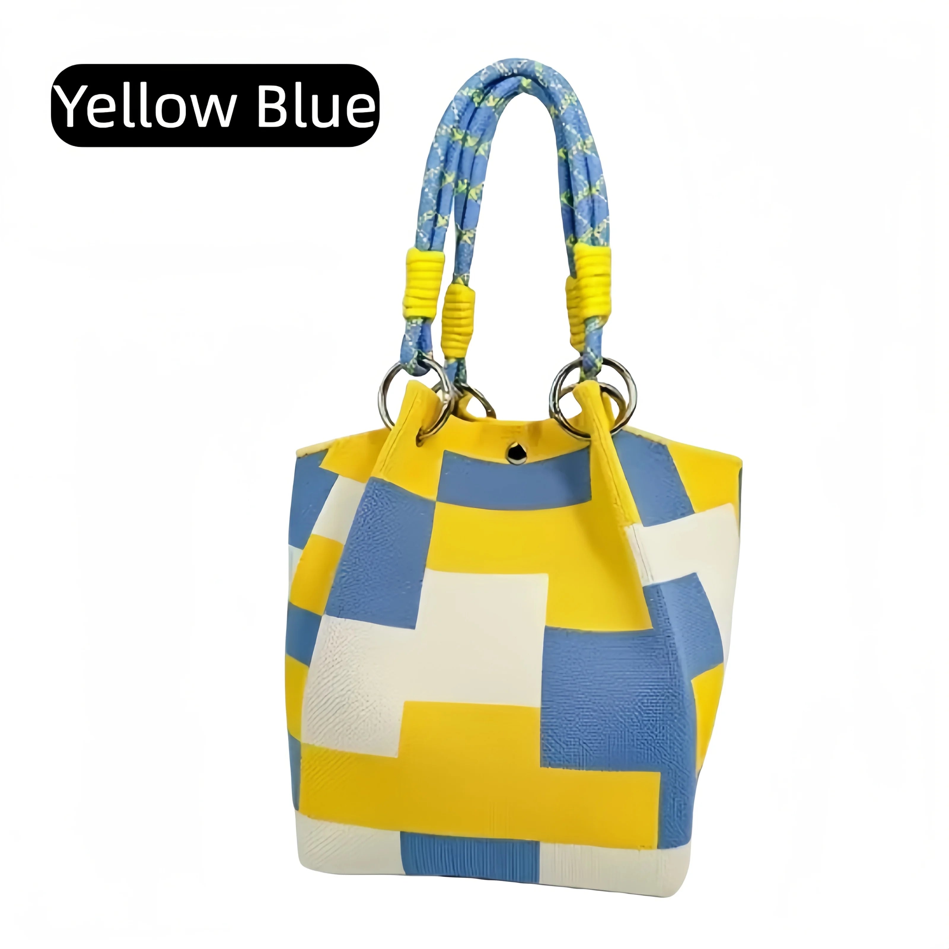 Sac Seau Sequins & Carreaux Bicolore — Sac À Main Léger Femme Bandoulière Amovible