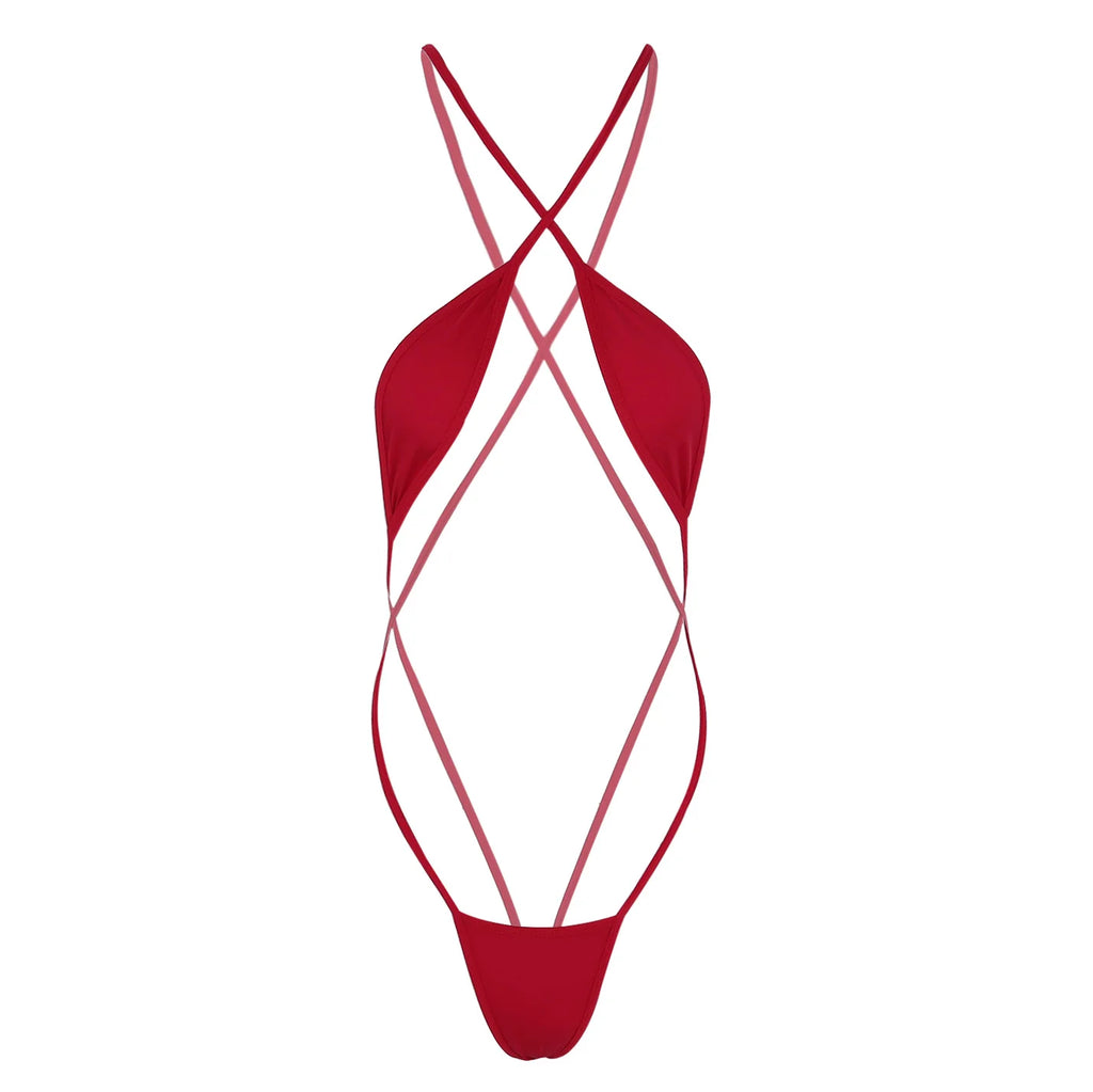 Mini Micro Bikini Tanga — Maillot Dos Nu Croisé Femme