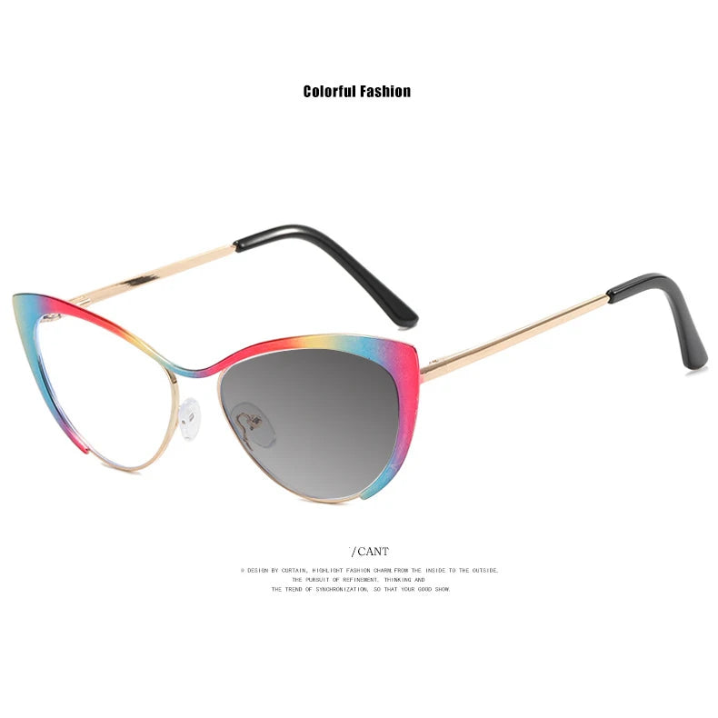 Lunettes de Lecture Œil de Chat — Monture Alliage, Anti-Reflets, Photochromiques, 12 Coloris, +0 à +6