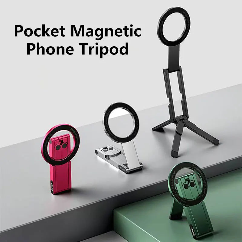Trépied Magnétique Portable pour Smartphone — Live, Voyage & Selfie