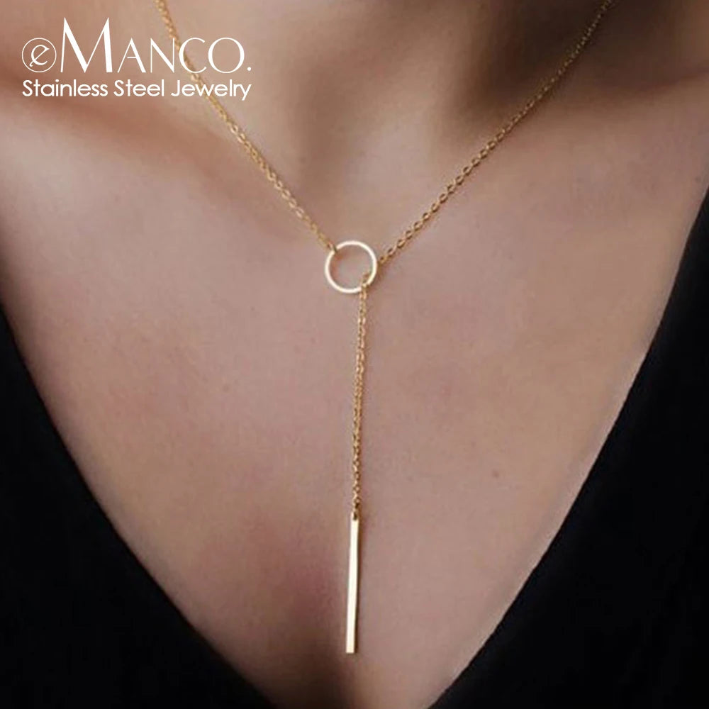 Collier Perle Clavicule Feuille — Chaîne Longue Pendentif Femme Minimaliste