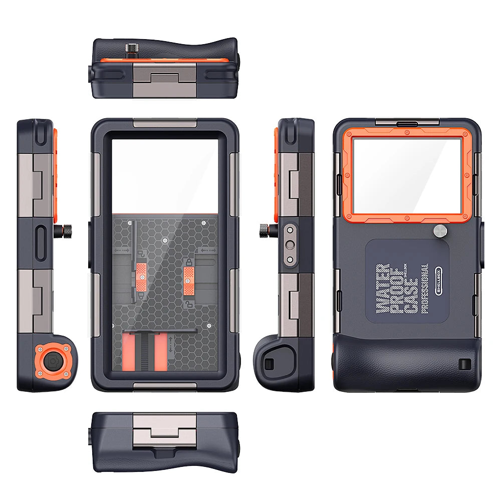 Coque Étanche Shellbox IP68 — 15m/50ft, Anti-Choc, Avec Lanière, Universelle 6,9"