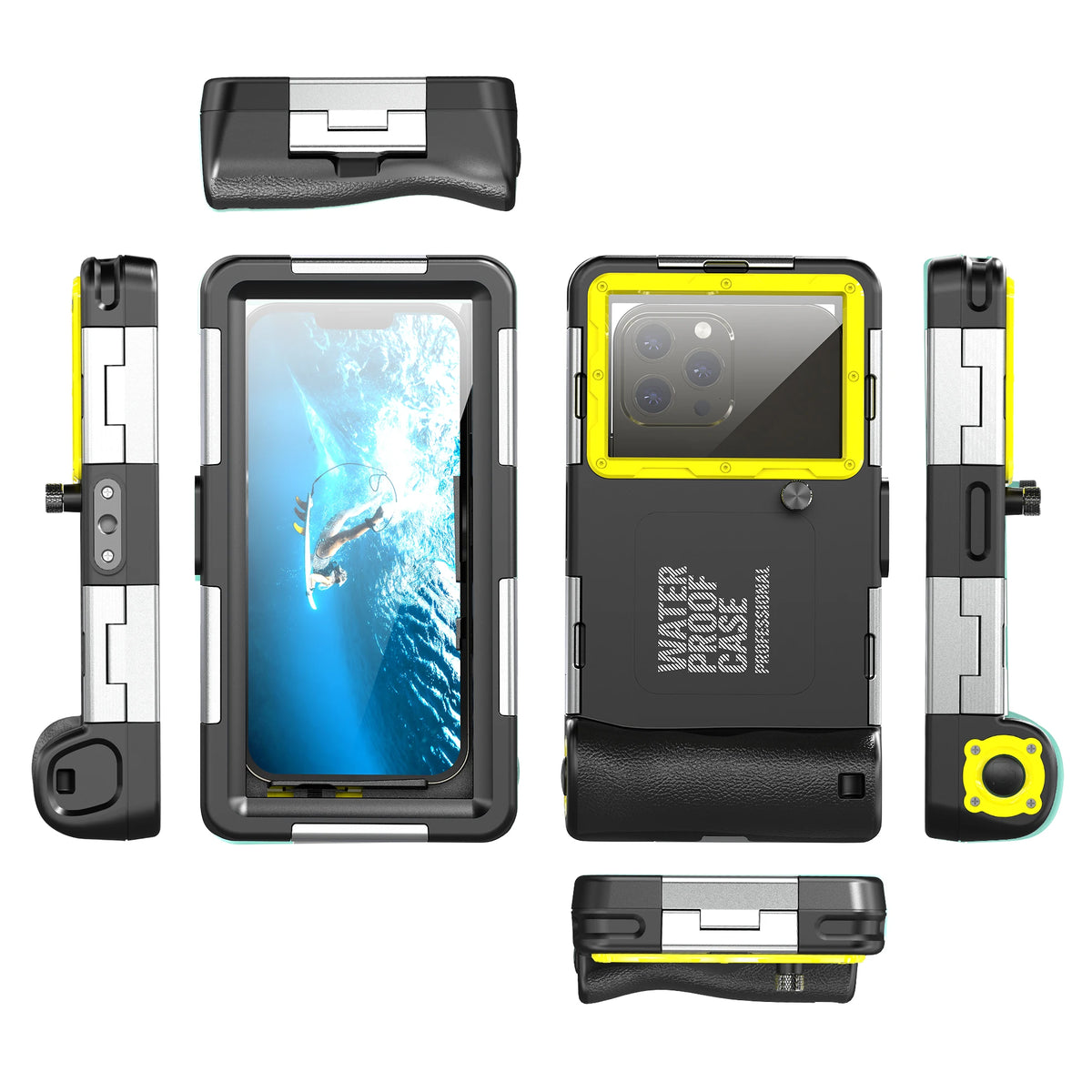 Coque Étanche Shellbox IP68 — 15m/50ft, Anti-Choc, Avec Lanière, Universelle 6,9"