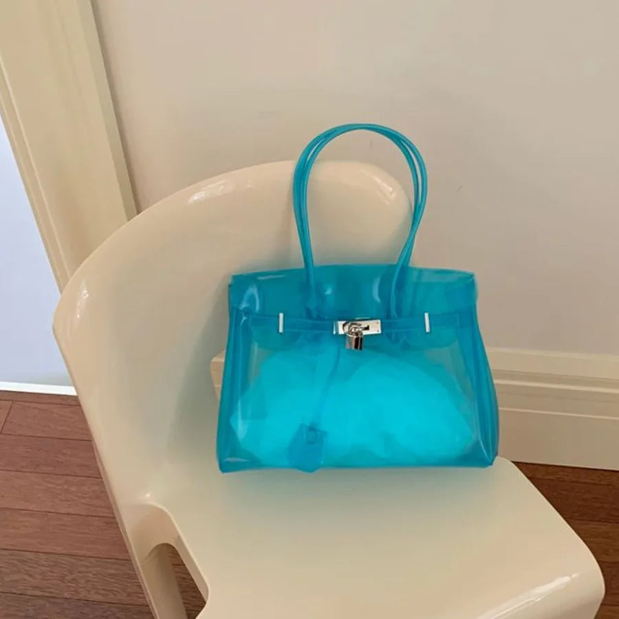 Sac Jelly Y2K — Tote Bag PVC Imperméable Couleurs Bonbon Été 2026