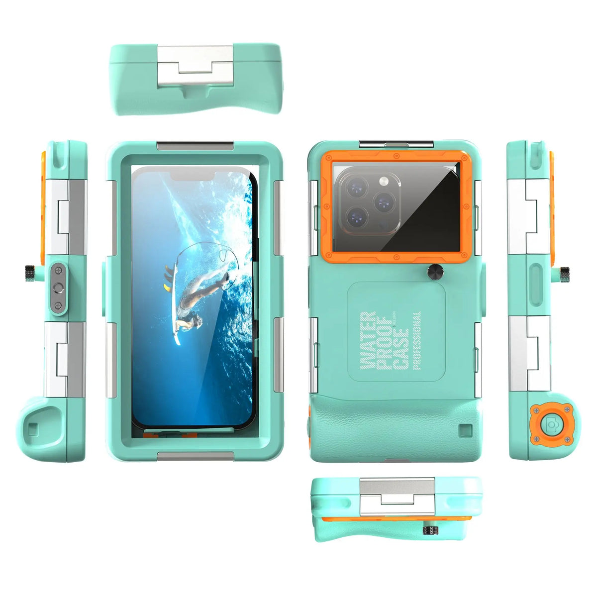 Coque Étanche Shellbox IP68 — 15m/50ft, Anti-Choc, Avec Lanière, Universelle 6,9"