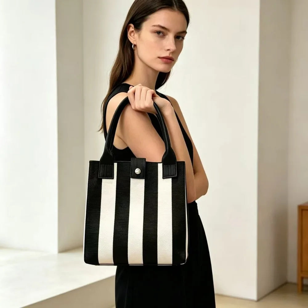 Sac Tote Tricoté Minimaliste Grande Capacité — Cabas Femme Style Japonais