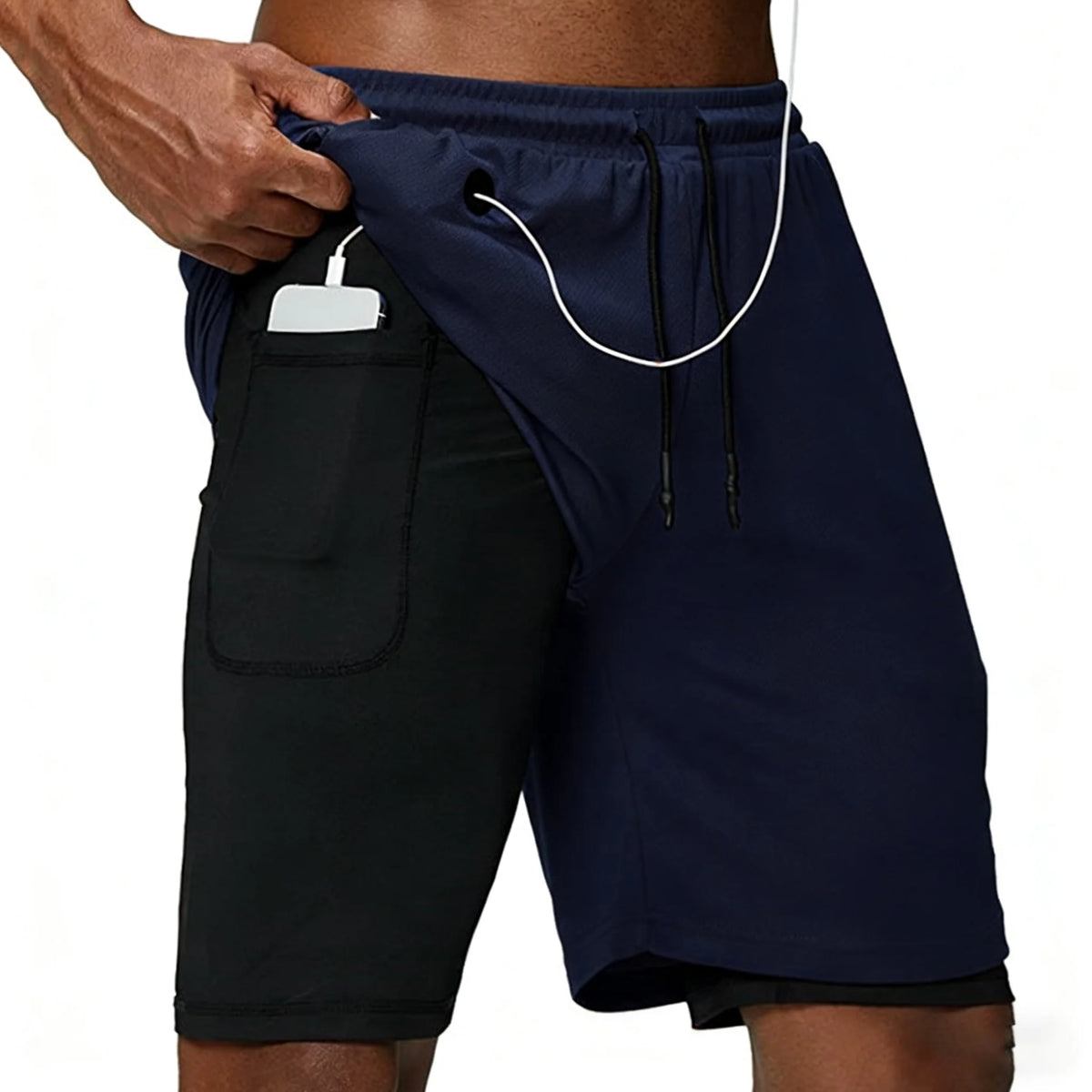 Short Sport Homme Double Couche – Fitness & Running