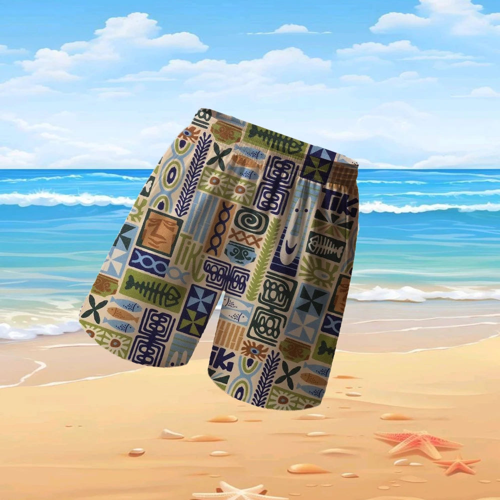 Short Sport Homme – Imprimé Sourire, Séchage Rapide, Grandes Tailles