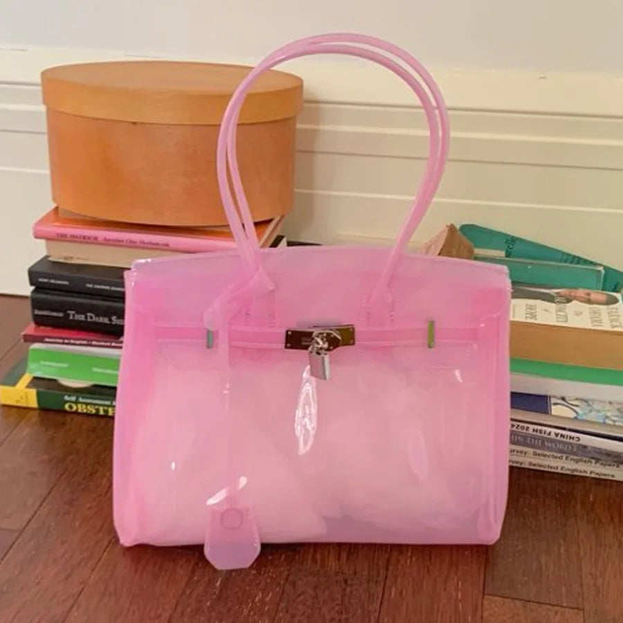 Sac Jelly Y2K — Tote Bag PVC Imperméable Couleurs Bonbon Été 2026