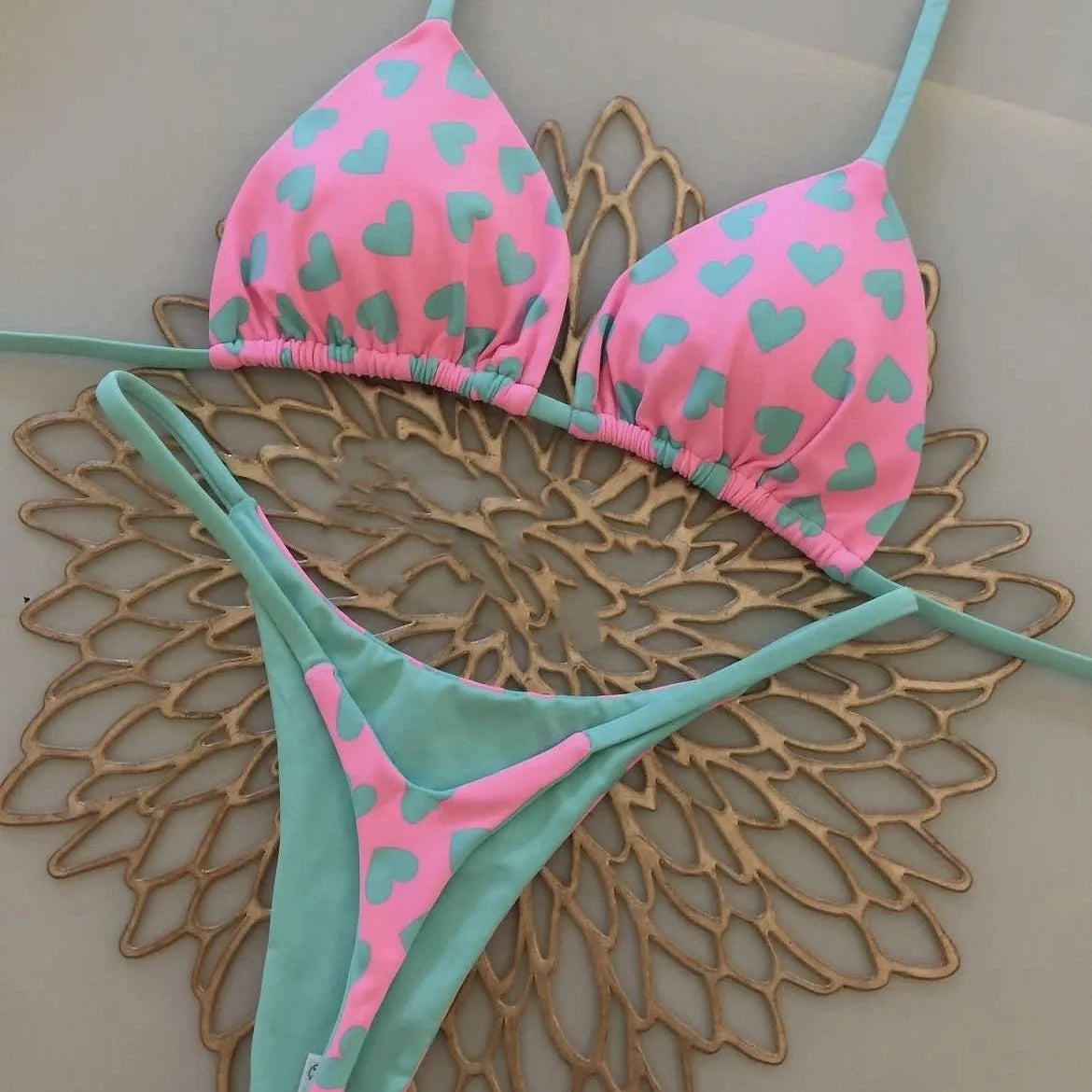 Bikini Femme Imprimé — Bas G-String & Plage