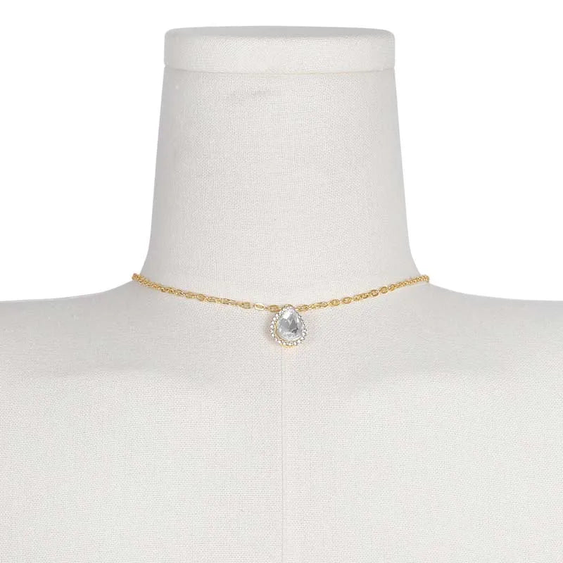 Chaîne de Dos Strass Zircon Dorée — Bijou de Corps Femme Mariée