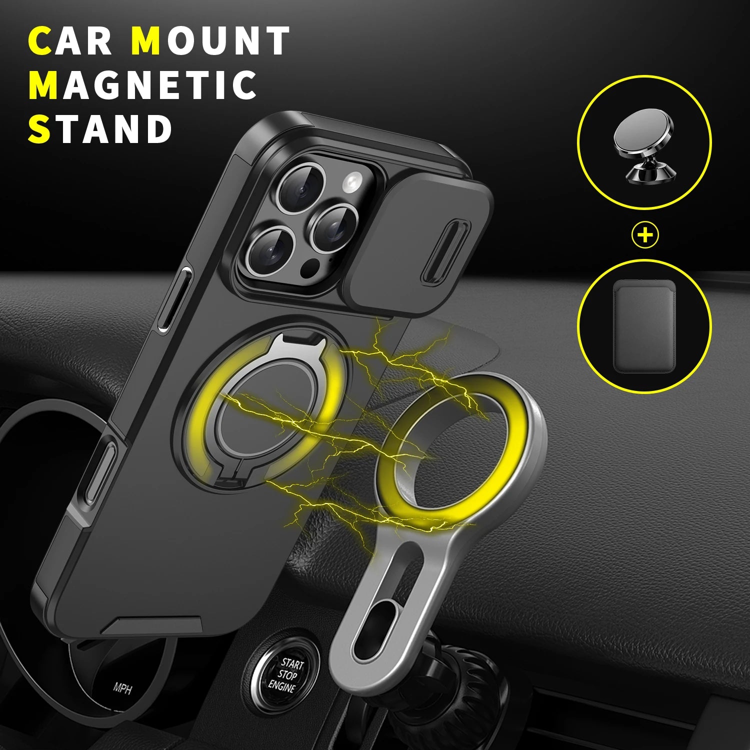Coque Blindée MagSafe Slide Camera – Compatible iPhone 11 à 17 Pro Max