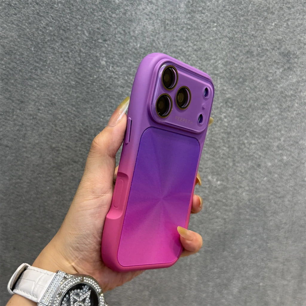 Coque iPhone Effet Laser Dégradé Candy — Antichoc Acrylique Anti-Empreintes iPhone 13 à 17 Pro Max