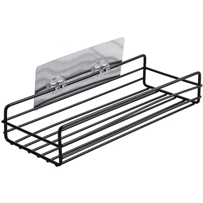 Étagère d'Angle Salle de Bain & Cuisine – En Fer, Sans Perçage
