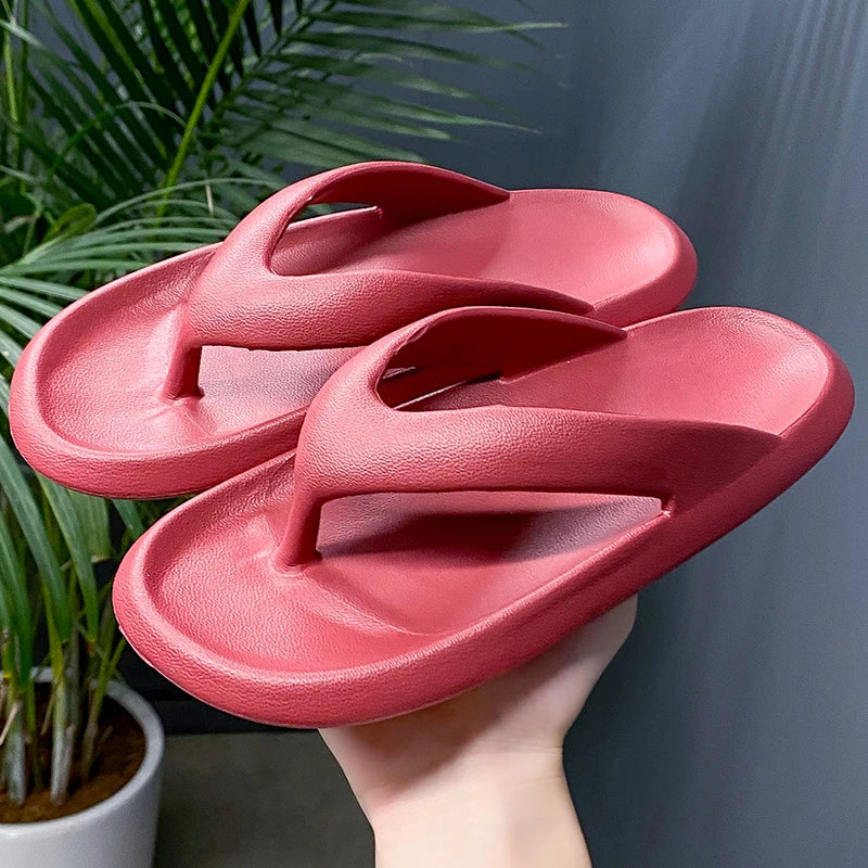 Tongs Semelle Épaisse Couple – Sandales Plage & Salle de Bain Antidérapantes