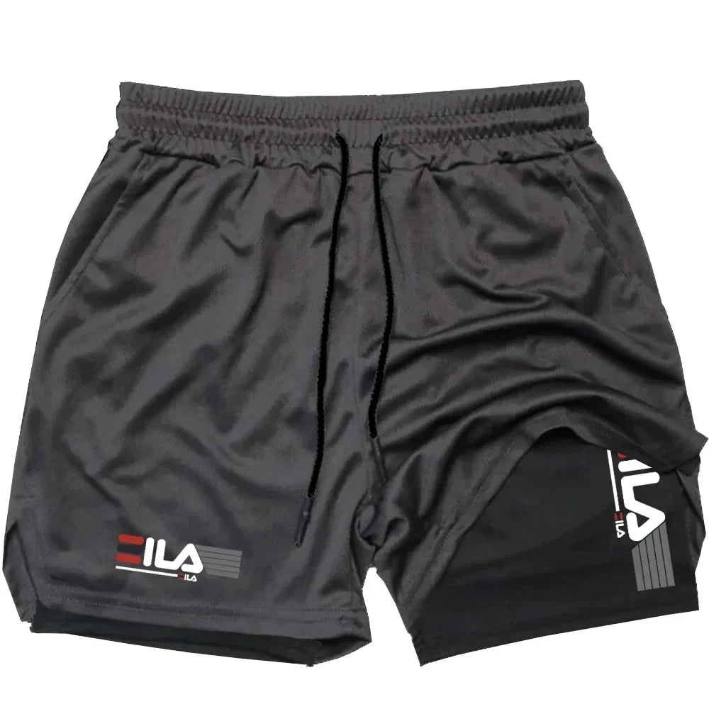 Short Sport 2-en-1 Homme – Respirant & Séchage Rapide