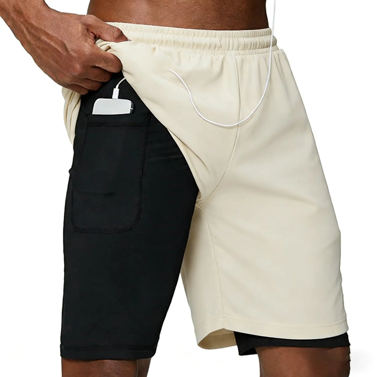 Short Sport Homme Double Couche – Fitness & Running