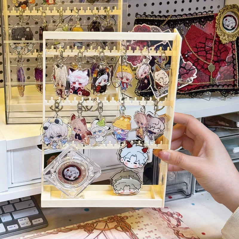 Boîte de Rangement Porte-Clés & Bijoux — Présentoir 2 Tiroirs Style Nordique
