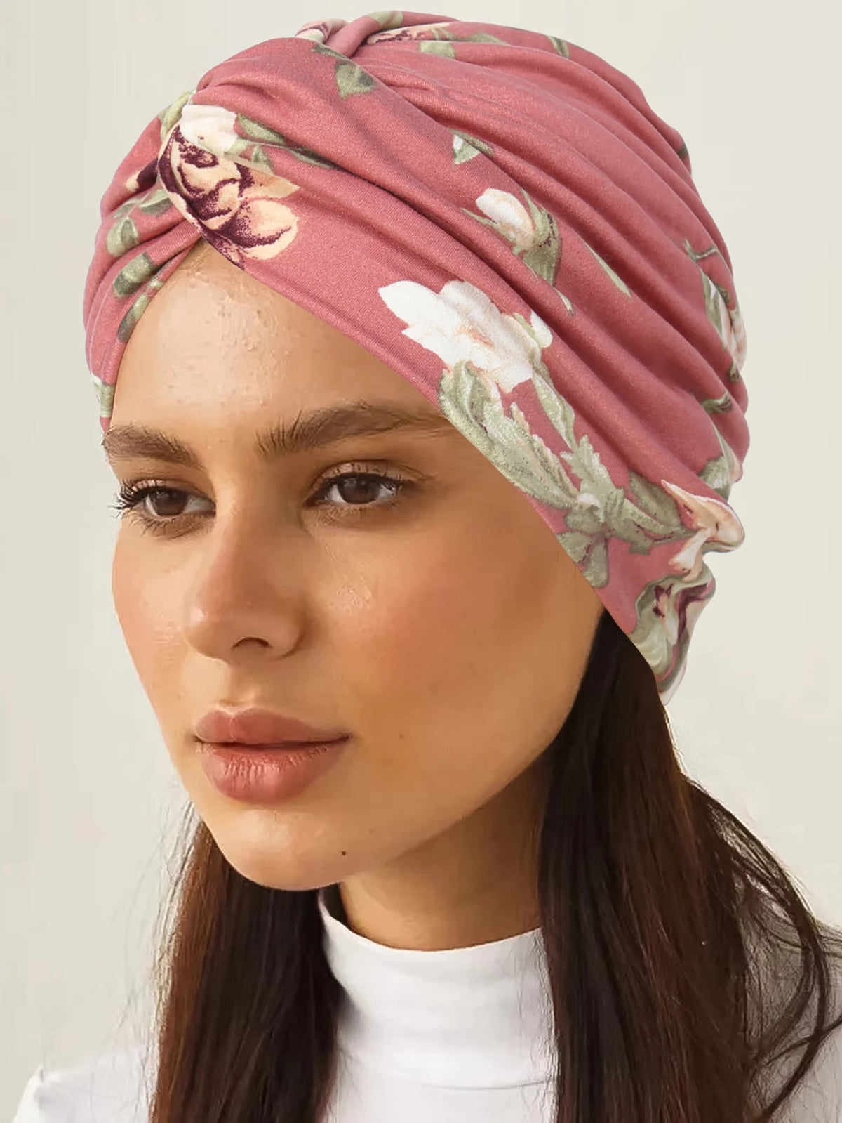 Turban Hijab Léopard Élastique Respirant — Bonnet Chimio Femme 2024