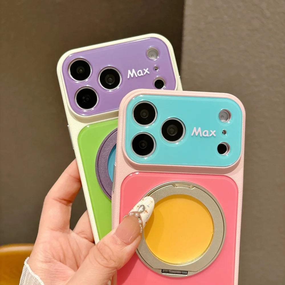 Étui Protection Verre & Anneau Magnétique — iPhone 13 à 18 Pro Max, Chargement Sans Fil