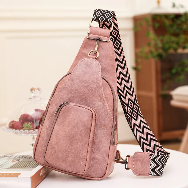 Sac Bandoulière Cuir PU — Sac Poitrine Imperméable Femme Casual
