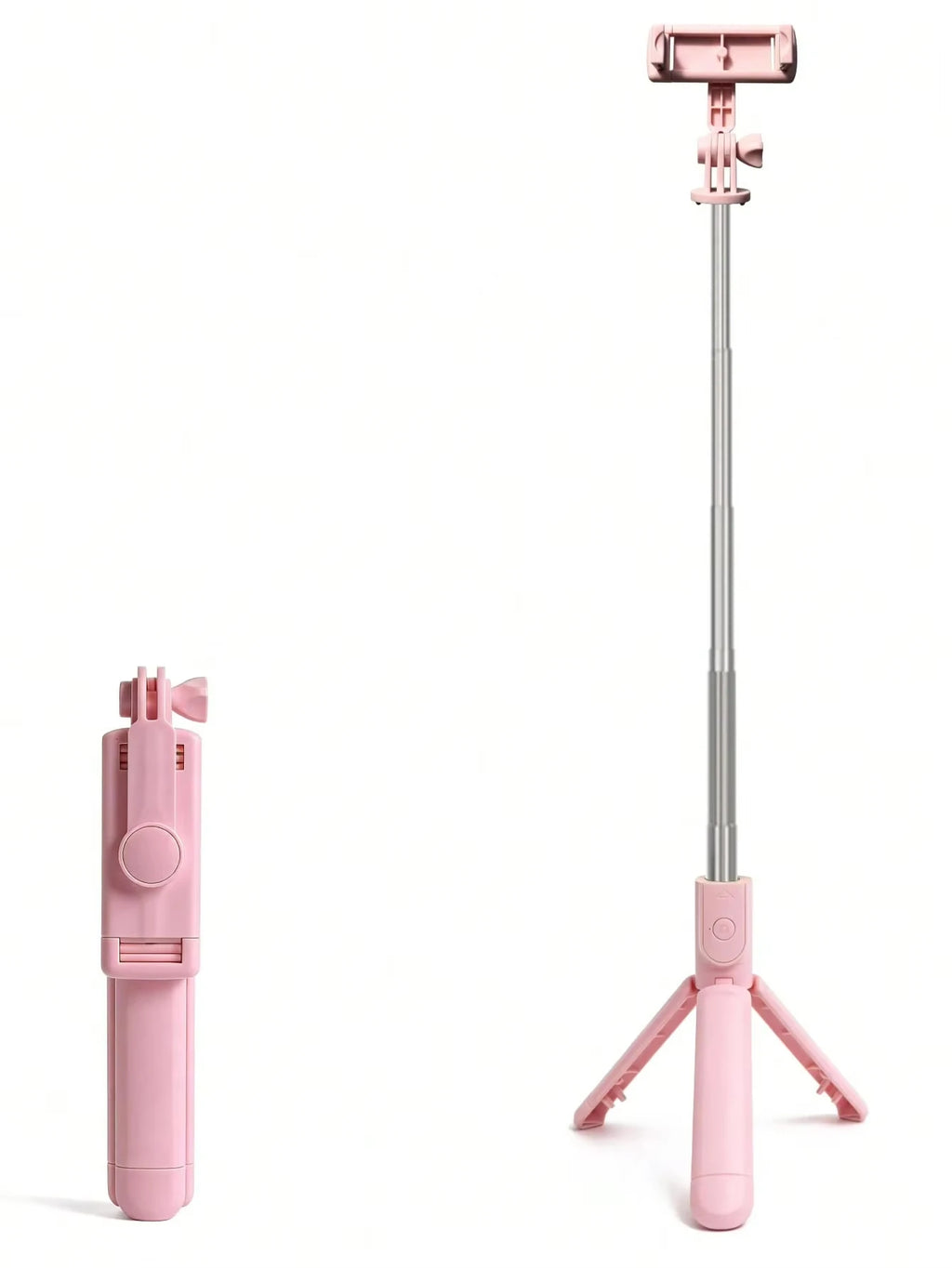 Perche à Selfie Sans Fil avec Trépied Intégré & Télécommande — Rotation 360°, Hauteur 71 cm
