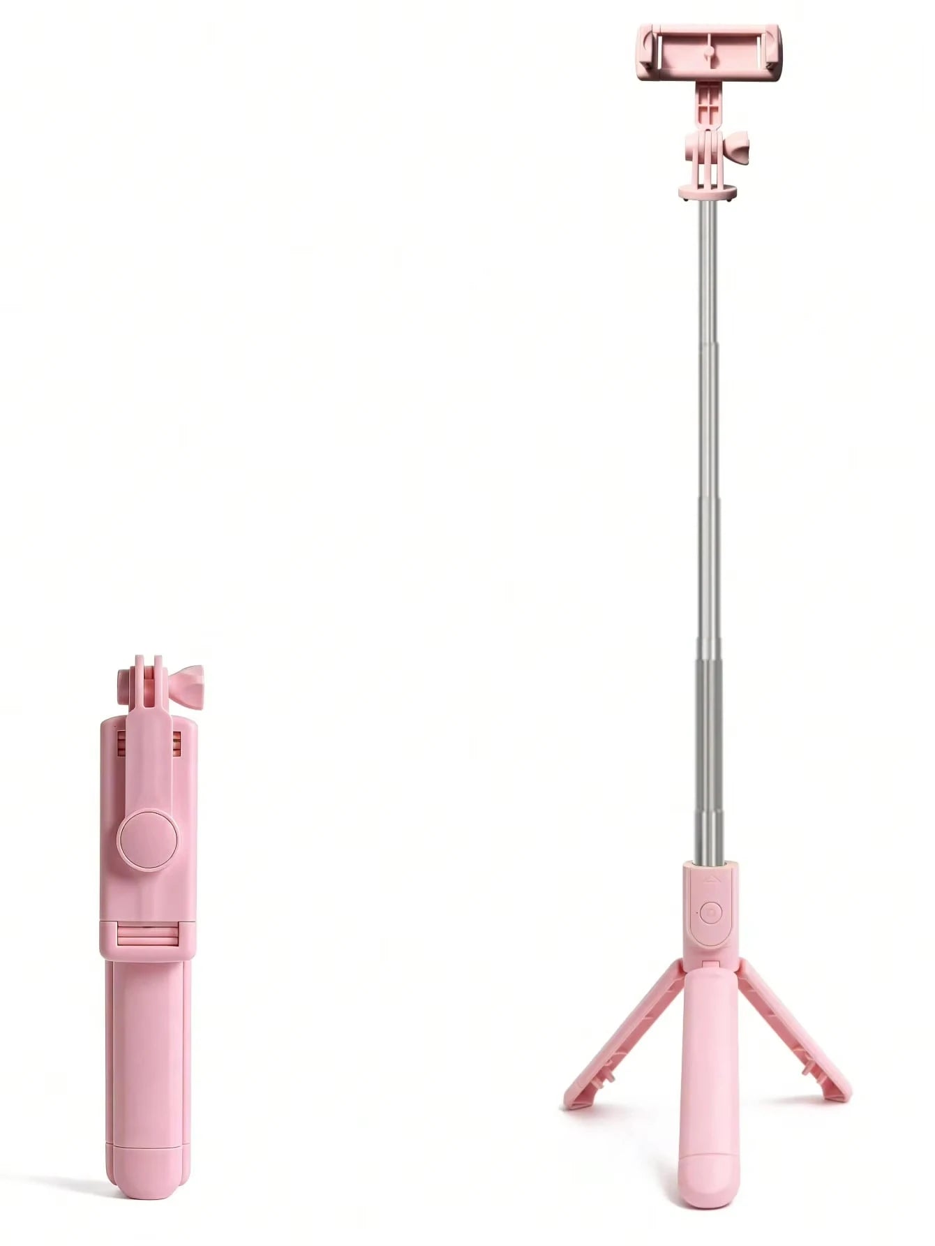 Perche à Selfie Sans Fil avec Trépied Intégré & Télécommande — Rotation 360°, Hauteur 71 cm