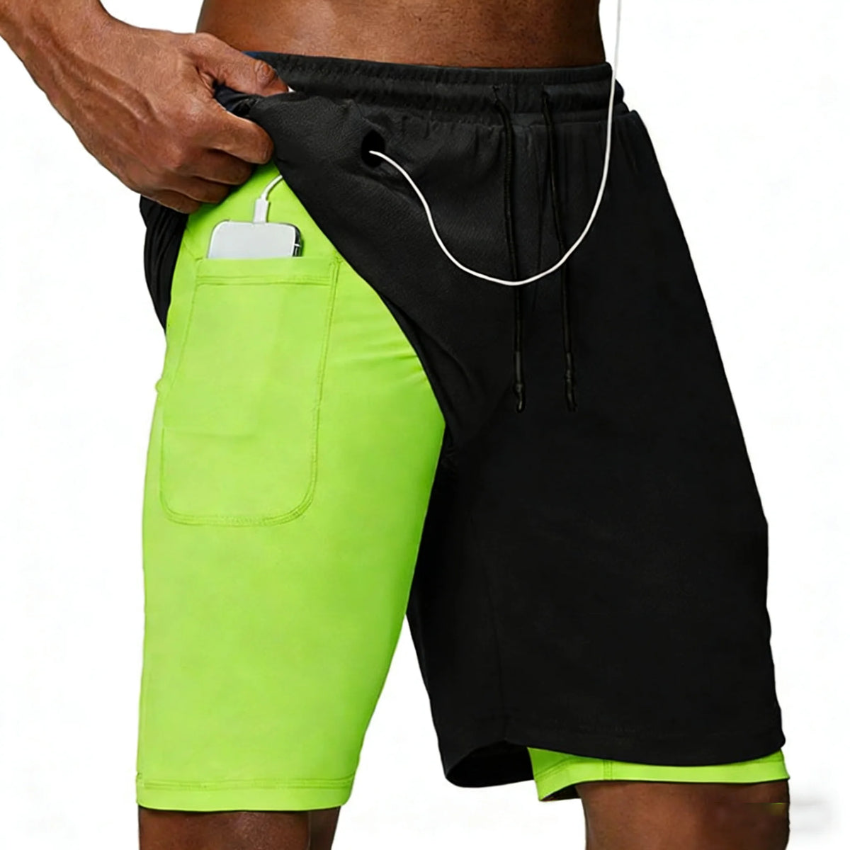Short Sport Homme Double Couche – Fitness & Running