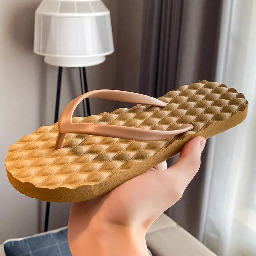 Tongs Plates Massage Lingge Femme – Sandales EVA Plage Multicolore