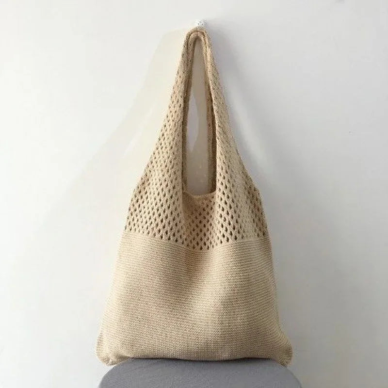 Sac Tressé de Plage Grande Capacité — Cabas Femme Été