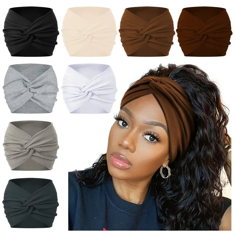 Bandeau Cheveux Torsadé Extra Large — Style Boho, 28 Coloris